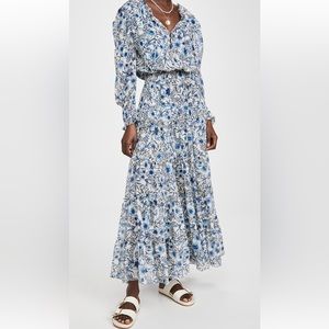 Misa Los Angeles Vida Dress Indigo Blooms size Small